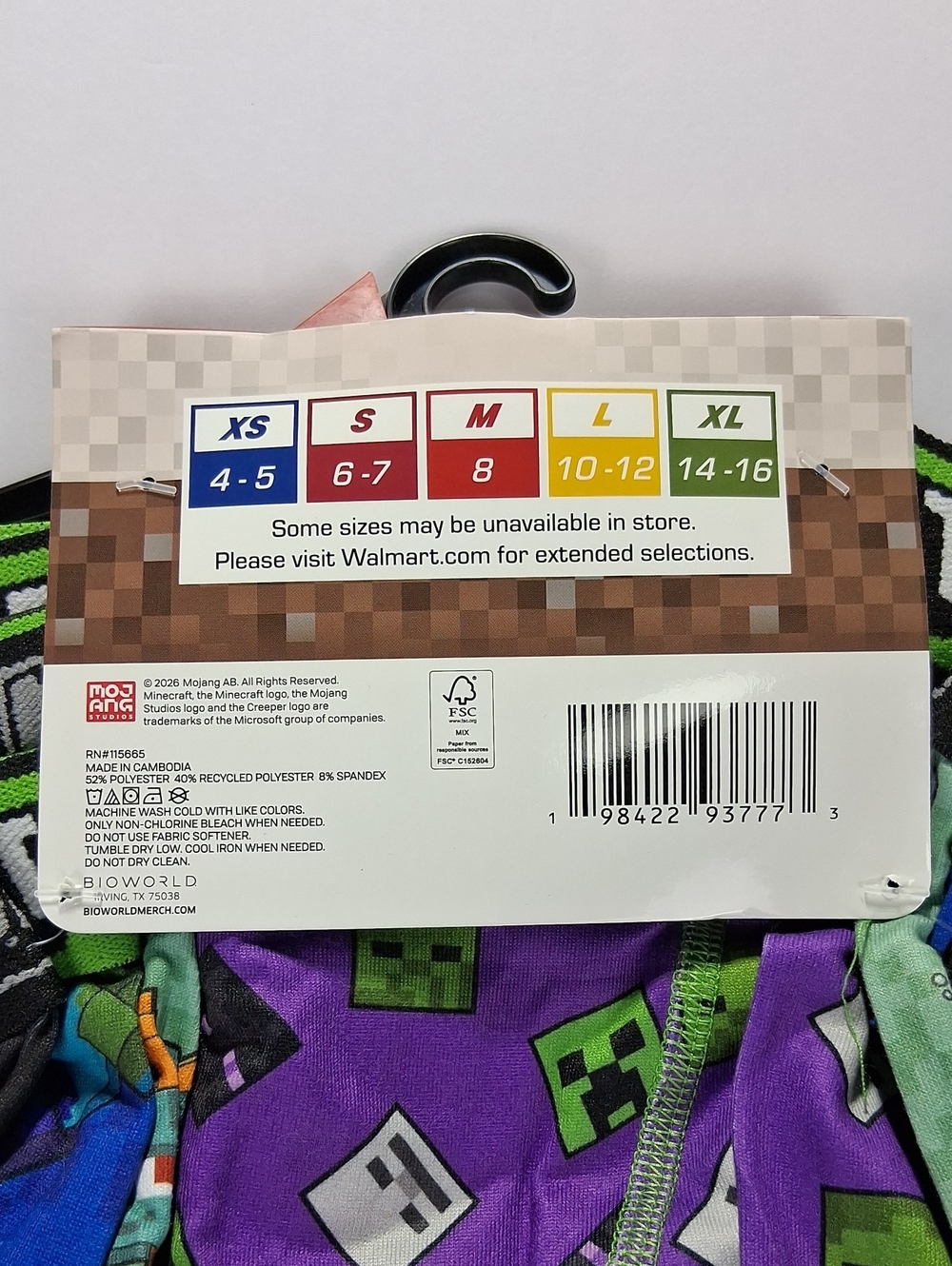 Boys Minecraft Boxer Briefs Size 8 Medium 4 Pack NWT - Picture 3 of 10